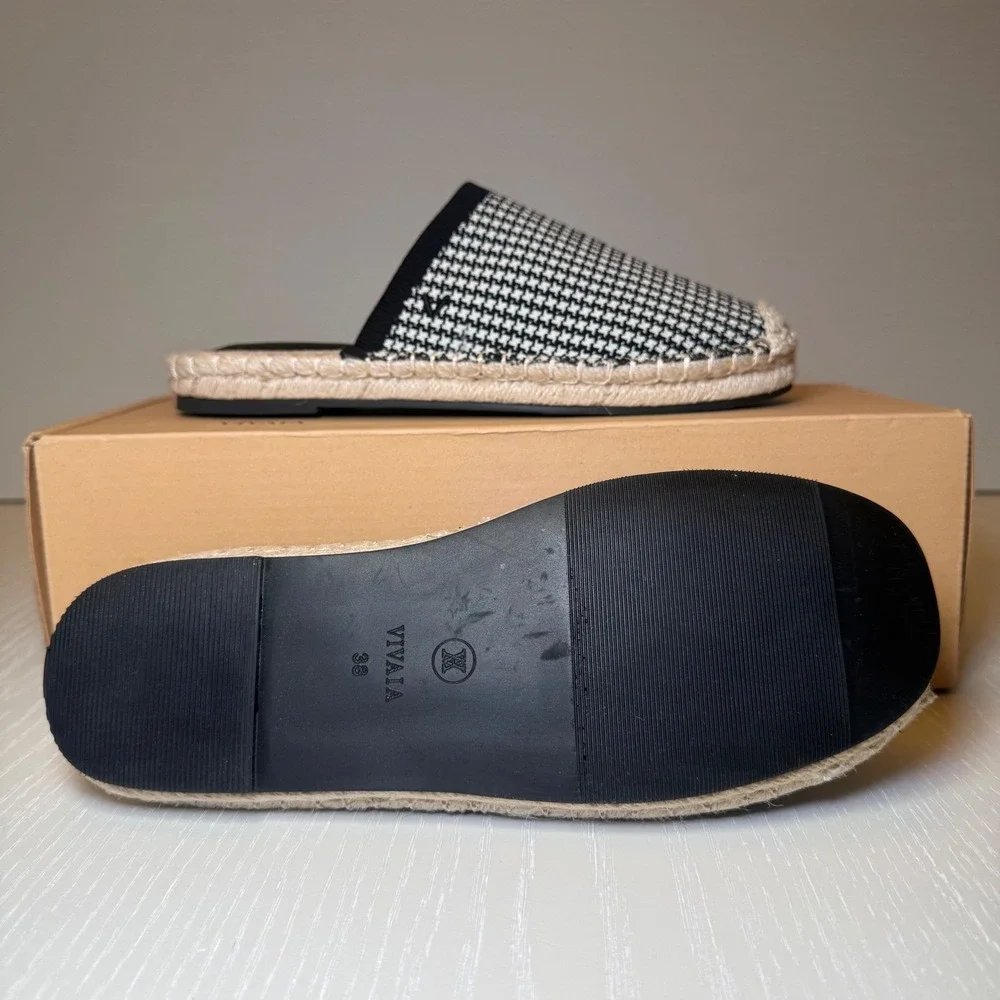 VIVAIA Round-Toe Espadrille‎ Mules | NWT - EU 38 / US 7-7.5 + FREE Slippers
